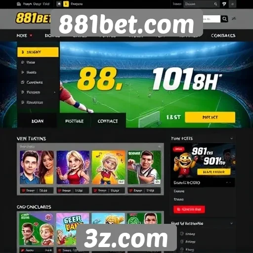 Interface e usabilidade do site 881bet